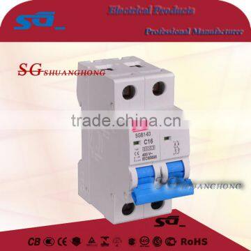 sgb1 Mini Type and 2 Poles Number miniature circuit breaker