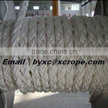 braided rope/nylon mooring rope/nylon solid braid rope