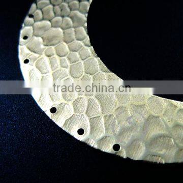 60*15mm Raw Brass Harmed Pattern Pendant Charm DIY Earrings Chandelier Jewelry Findings 1800160