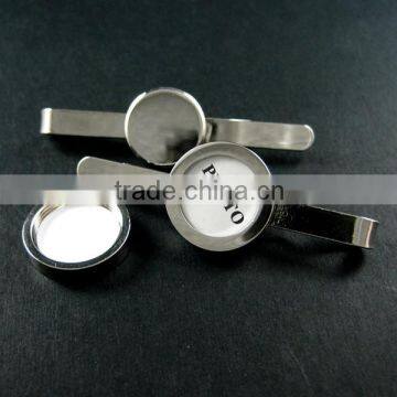 14mm Setting Size Silver DIY Photo Frame Base Tie Bar Clip Bezel Tray DIY Supplies 1504009 photo-2