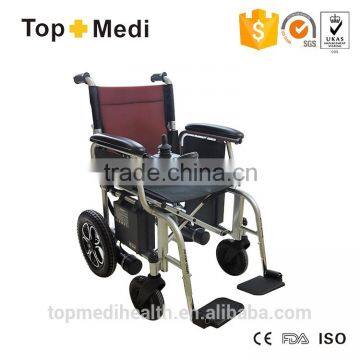 Folding portable electric wheelchair for disabled