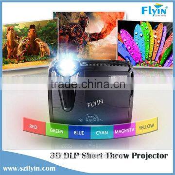 Portable 4500 lumens Video Education low cost Projector Full HD 1080p 3D shuter DLP 3D short throw Projector