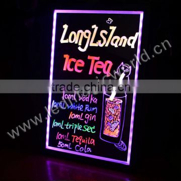 illuminated Restaurant LED Blackboard Menu Board