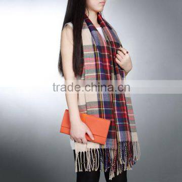 Top Quality!!! 2016 Long Fashion Casual Warm Cashmere Shawl Plaid Knitted Women Scarves photo-3