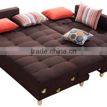 2016 hot selling pine wood material folding sofa cum bed