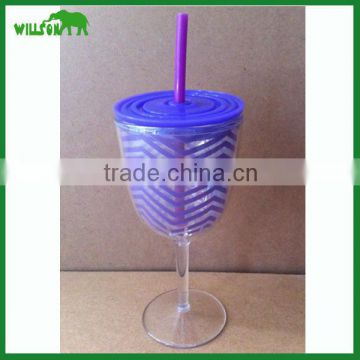 Double wall plastic wine mug