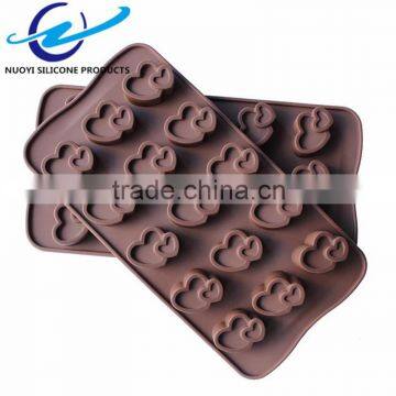 Adorable Heart Shape fda Silicone Chocolate Mold Tray