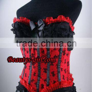 Naughty Polka Dot Red Corset For Girls For Party