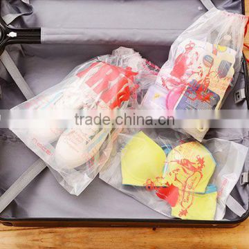 China manufacturer dust free plastic drawstring shoes bags