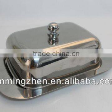 Stainless steel butter dish with lid,Stainless steel butter can, cheese dish, cheese canister