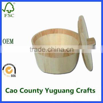 small wooden powder square buckets with lids wood pellet bucket