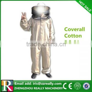 Coverall cotton suit white or brown bee keeping protection suits