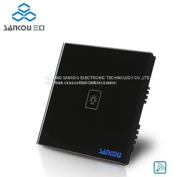 UK standard RF 433.92MHz315MHz 1gang1way touch switch with remote Controller