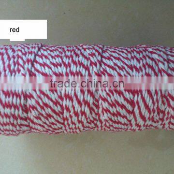 red white cotton twine for gift packing