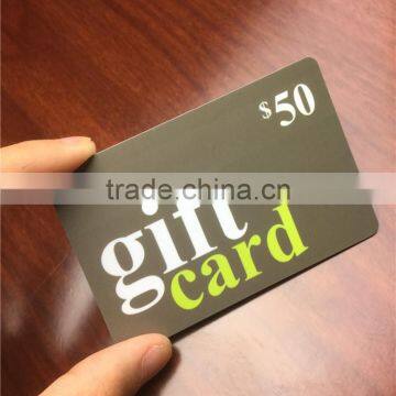 custom printing embossed number pvc card /custom shape plastic gift cards