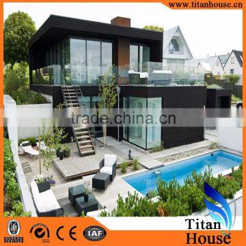 Two Storeys Modern Style Light Gauge Steel Frame Prefab Resort House