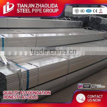 Zinc Coated 200 g - 500 g Hot Dipped Galvanized Square Hollow Section Pipe for Construction Use