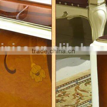 European Style Coffee Table, Parquet Pattern Wood Carved Coffee Table, Living Room Sofa Matching Coffee Table (BF01-ML047) photo-6