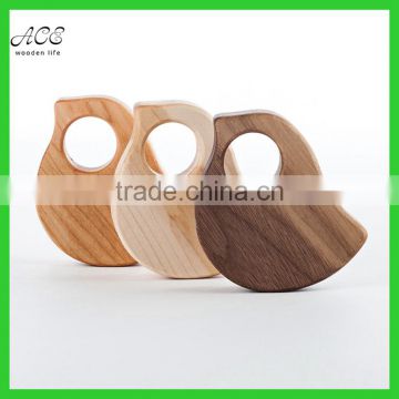 Bird shape FDA Grade wooden rattle