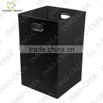 Smarty Pants Folding Laundry Basket, Solid Black photo-2