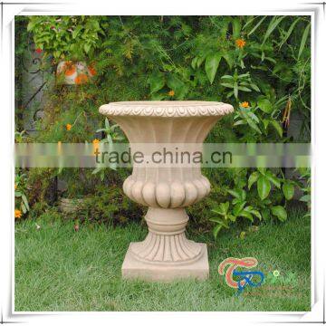 Fiberglass artificial vertical flower planter for garden