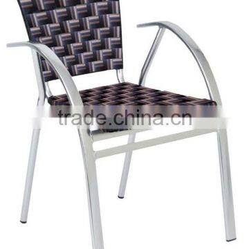 Aluminium.Plastic Wicker Armchair 5314