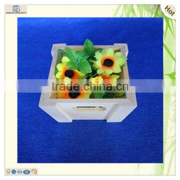Small Unfinished Carved Pine Wooden Storage Box photo-5