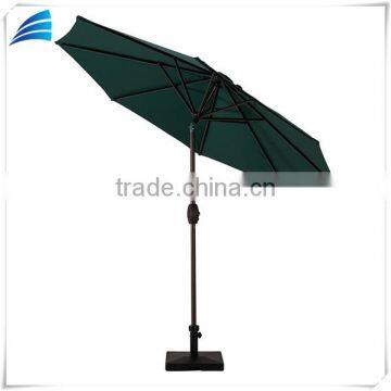 UV Resistant Treated Polyester Fabric, Waterproof,fade Resistant Patio Dark Green Garden Line Umbrella photo-3