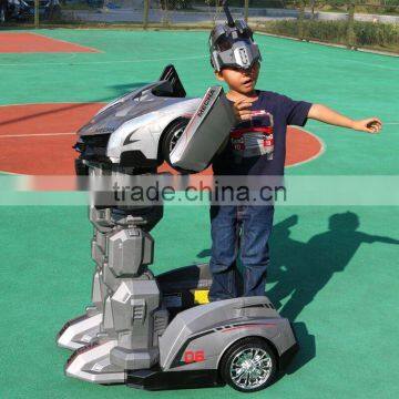 Children Ride On Baby Car, Stand Up Ride On Electric Mobility Robot Baby Car, Gifts For Kids Transformer Robot Electric Car