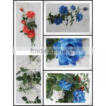 beautiful artificial flower fake flower 5-head fabric rose