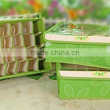 Fashion 7Lattices Oxford Fabric Socks Bra Covered Fabric Storage Box photo-2