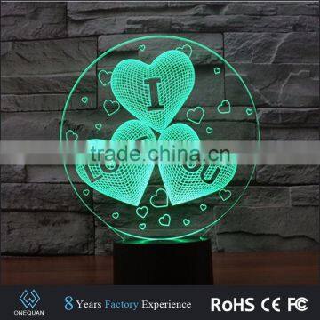 Hot selling 2017 amazon 3D Optical Illusion led light bases for acrylic