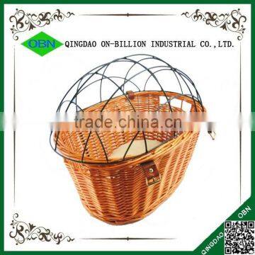 Wire Lidded Wicker Cheap Pet Bike Basket photo-2