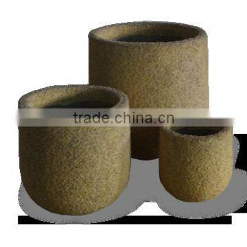 Round Lightweight Cement Pots, GRC (Glass Reinformed Concrete) pots, Small lightweight cement planter