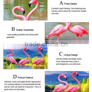 Large Resin Garden Statues Life Size Fiberglass Flamingo Statue photo-3