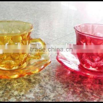 Low Price Colorful Glass Saucer