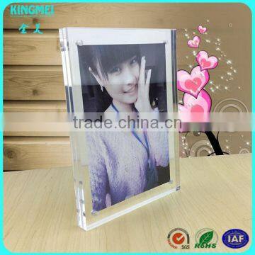 KM-CP42 Wholesale Nice Crystal Photo Block Lucite in Frame Acrylic Photo Frame With Magnet,plexiglass Photo Frames 4x6 photo-6