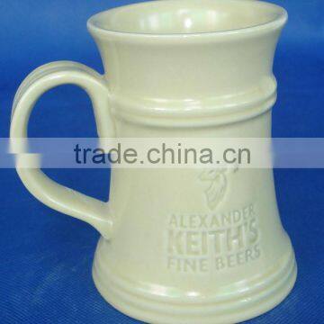 2015 Wholesale Logo Printed Ceramic Beer Mug