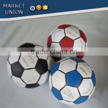 Middle East market recycle leather football, cheap laminated soccer ball