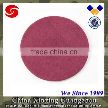 Custom design factory made embroidery logo wool military beret made in different color