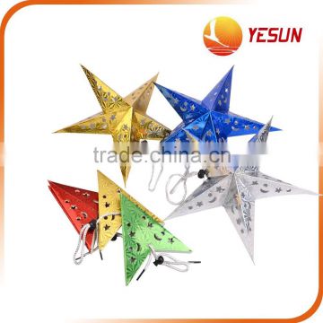 Laser Paper Christmas Pendant, Five-pointed Star Ornament,CHRISTMAS five-pointed star