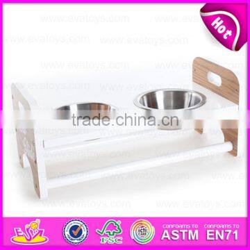 2016 Lovely Wooden Pet Food Bowl for Animal, Top Fashion Wodoen Pet Food Bowl W06F013 photo-2
