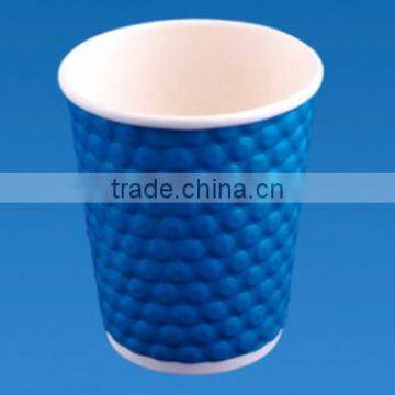 Top Grade Diamond Embossed Disposable Hot Coffee Paper Cup photo-6
