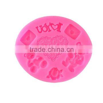 Silicone Fondant Chocolate Mold DIY Baking Cake Decoration Bear Love Envelope 1688 Agent photo-3