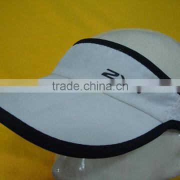 wihte and red 100% polyester custom sun visor hat and cap with e