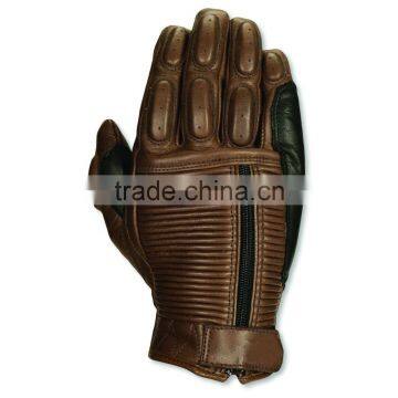 Zipped Leather Gloves