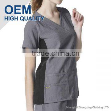 ZX OEM ODM Scrubs Wholesalemedical Scrubs ChinaMedical Wear Hospital Scrub Top 65%Polyester/ 35%Cotton photo-4