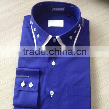 men double collar dress shirts new designer 2014 fit casual slim shirt