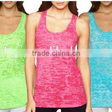 Wholesale Women Clothing Apparel Yoga Tank Top Burnout Racerback Tank Top photo-3