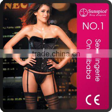 2015 Hot sales and fashionable black sexy fat women corset full sexy image photo corset sexy corset